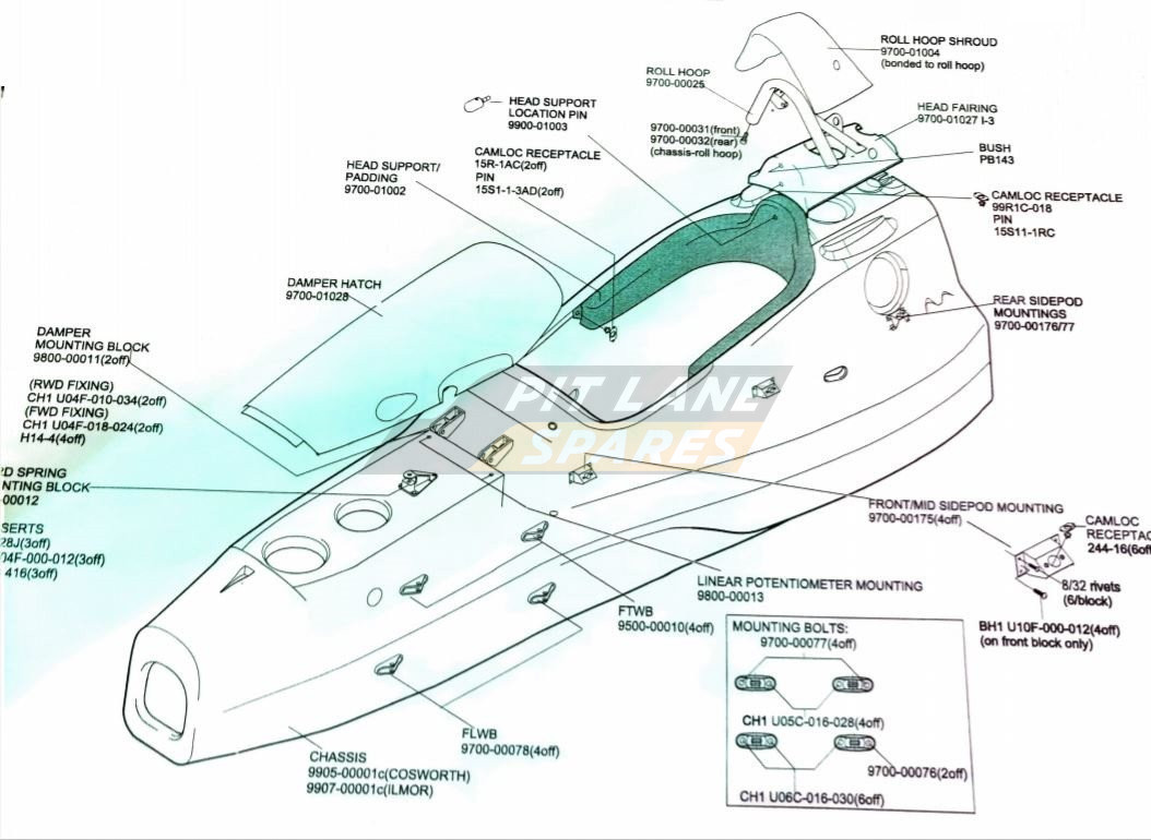 CHASSIS WITH MOUNTINGS